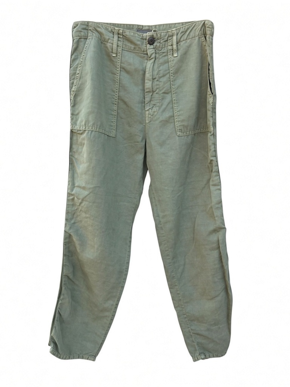 MOTHER Olive Green Cargo Pants with Patch Pockets
